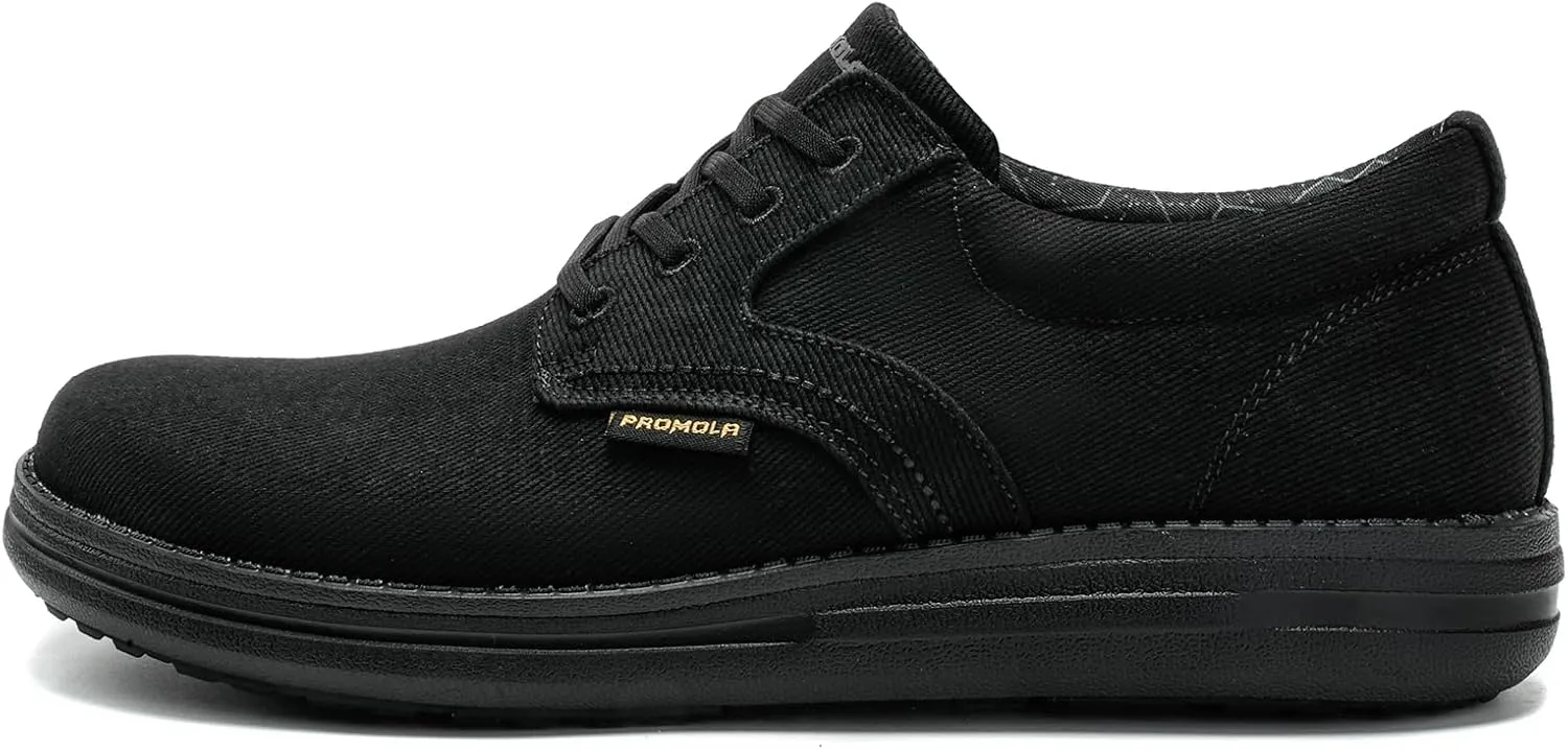PROMOLA Wide Toe Box Shoes for Men Casual Dress Shoes Wide Width Non Slip Walking Shoes with Arch Support