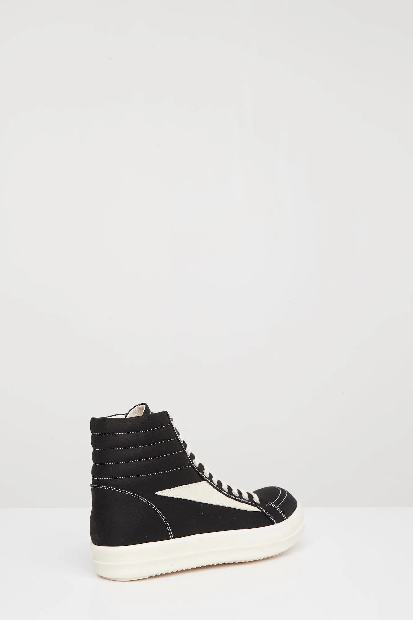 Rick Owens DRKSHDW Mens Vintage High Sneaks in Black Milk
