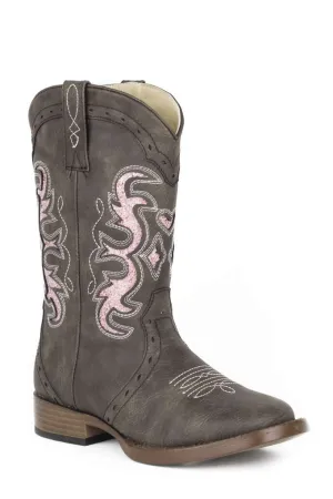 Roper Kids Lexi Chocolate/Pink Glitter