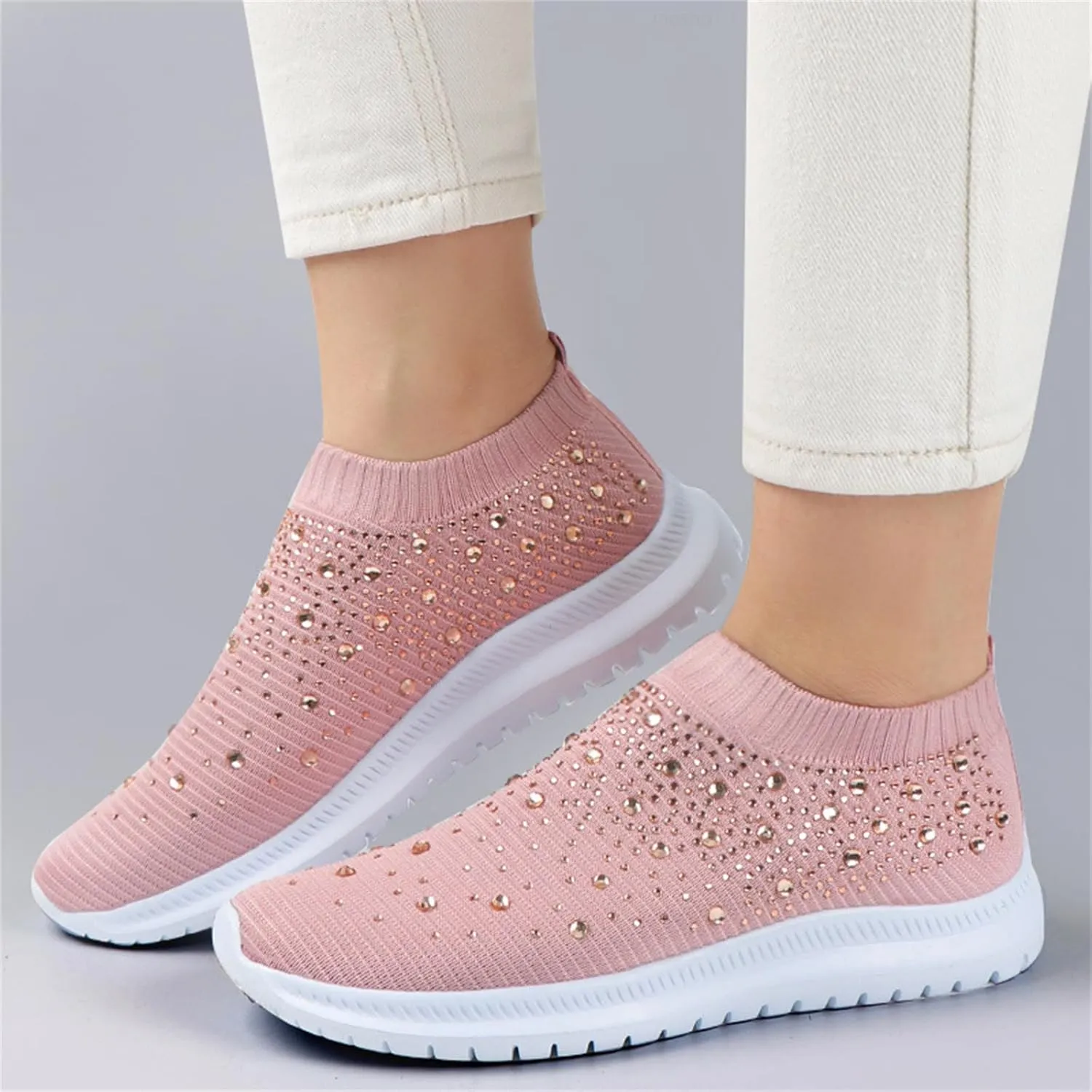 Running Shoes For Women Arch Support Walking Shoes Slip on Sock Sneakers Mesh Loafers Fashion Athletic Tennis Shoes