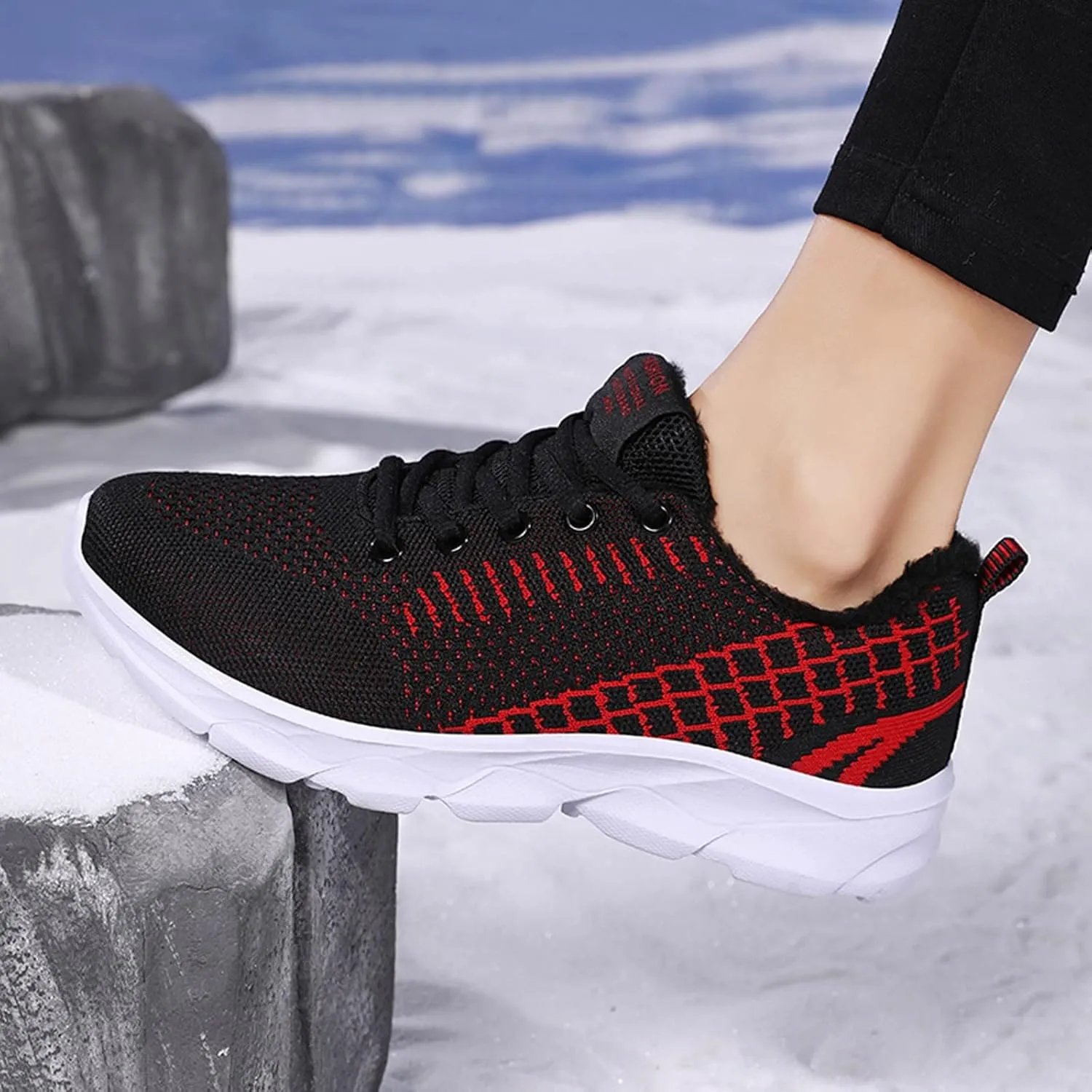 Running Shoes Girls Tennis Shoes Outdoor Keep Breathable Lace Up Runing Warm Sports Fashion Shoes Women Shoes Mesh Women's Tennis Workout Walking Sneakers