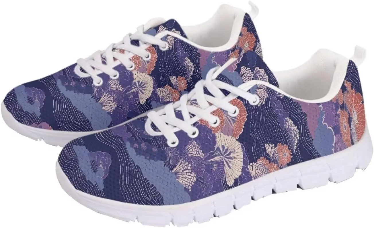 Running Women's Sneakers Cozy Lightweight Workout Non-Slip Walking Sneakers for Womens Lace-Up Breathable Mesh Tennis Shoes for Ladies US 5-12