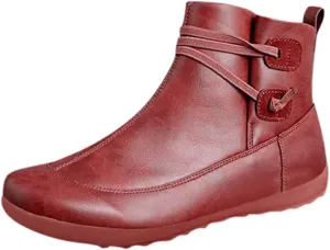 SBGMoSJ Womens Ankle Boots Wide Calf High Heel Ankle Boots for Women Flat Ankle Boots Women Size 11 Womens Black Leather Ankle Boots Women Brown Ankle Boots