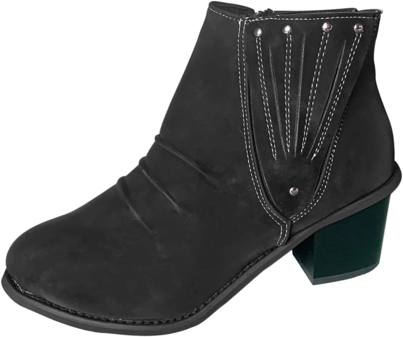 SBGMoSJ Womens Ankle Boots Wide Calf High Heel Ankle Boots for Women Flat Ankle Boots Women Size 11 Womens Black Leather Ankle Boots Women Brown Ankle Boots