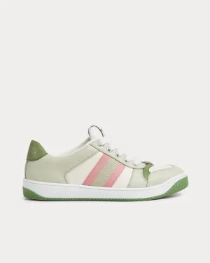 Screener with Web, Original GG Canvas & Leather Green Low Top Sneakers