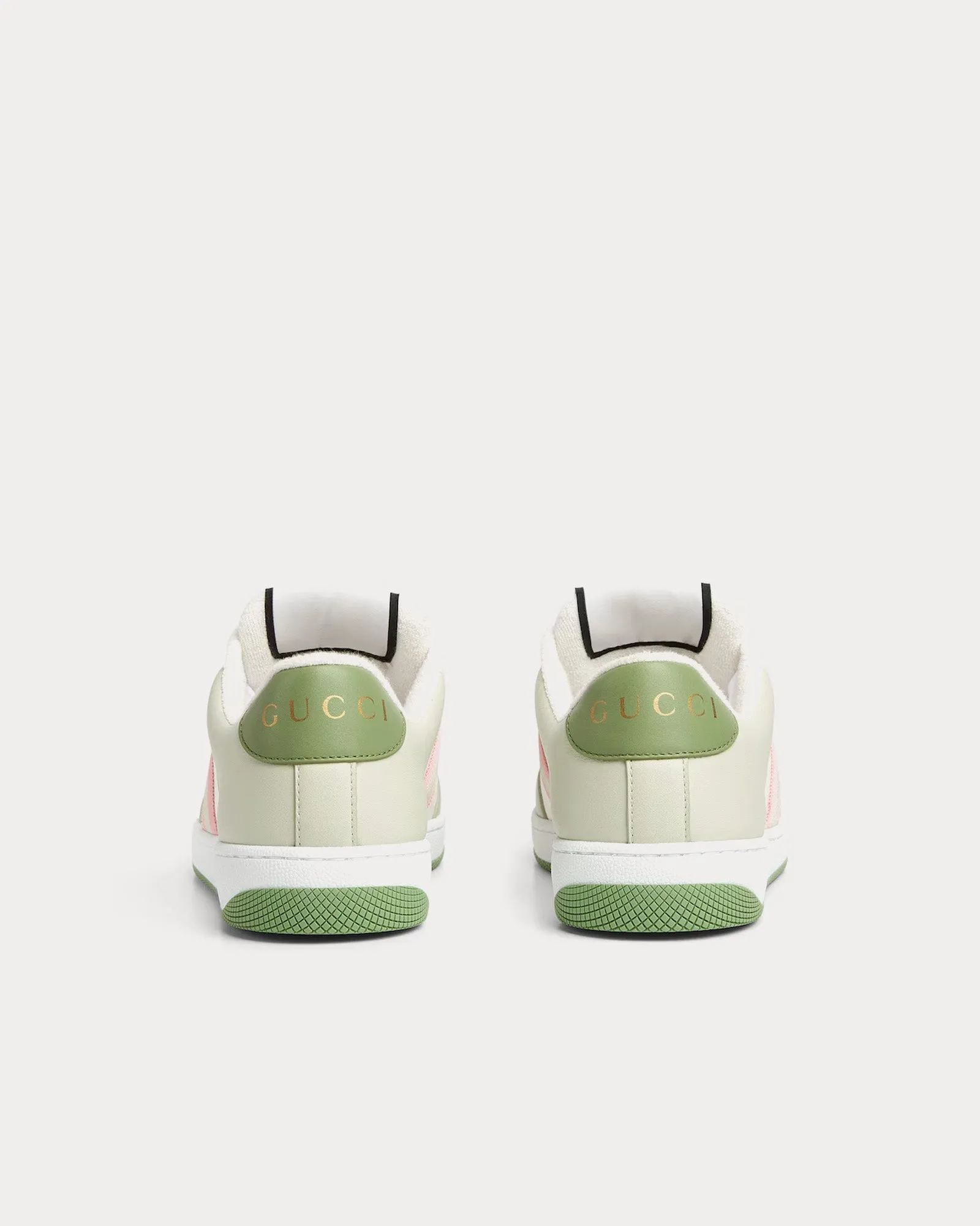 Screener with Web, Original GG Canvas & Leather Green Low Top Sneakers