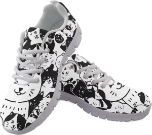 Shoes Women Casual Cozy Tennis Walking Athletic Sneakers Workout Lace-Up Breathable Lightweight Exercise Shoes for Ladies US 5-12
