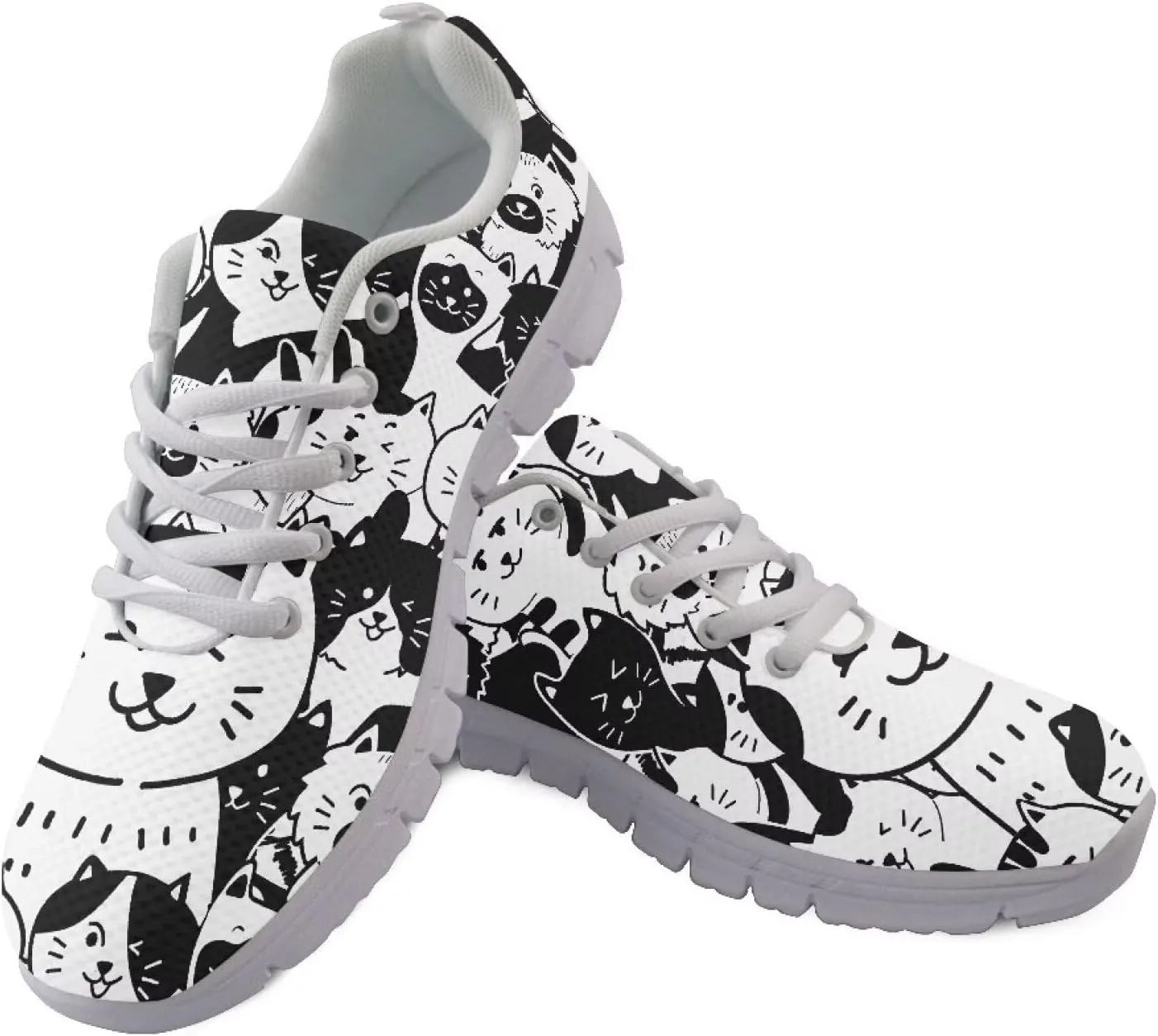 Shoes Women Casual Cozy Tennis Walking Athletic Sneakers Workout Lace-Up Breathable Lightweight Exercise Shoes for Ladies US 5-12