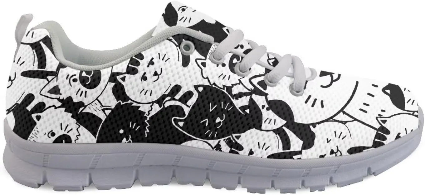 Shoes Women Casual Cozy Tennis Walking Athletic Sneakers Workout Lace-Up Breathable Lightweight Exercise Shoes for Ladies US 5-12