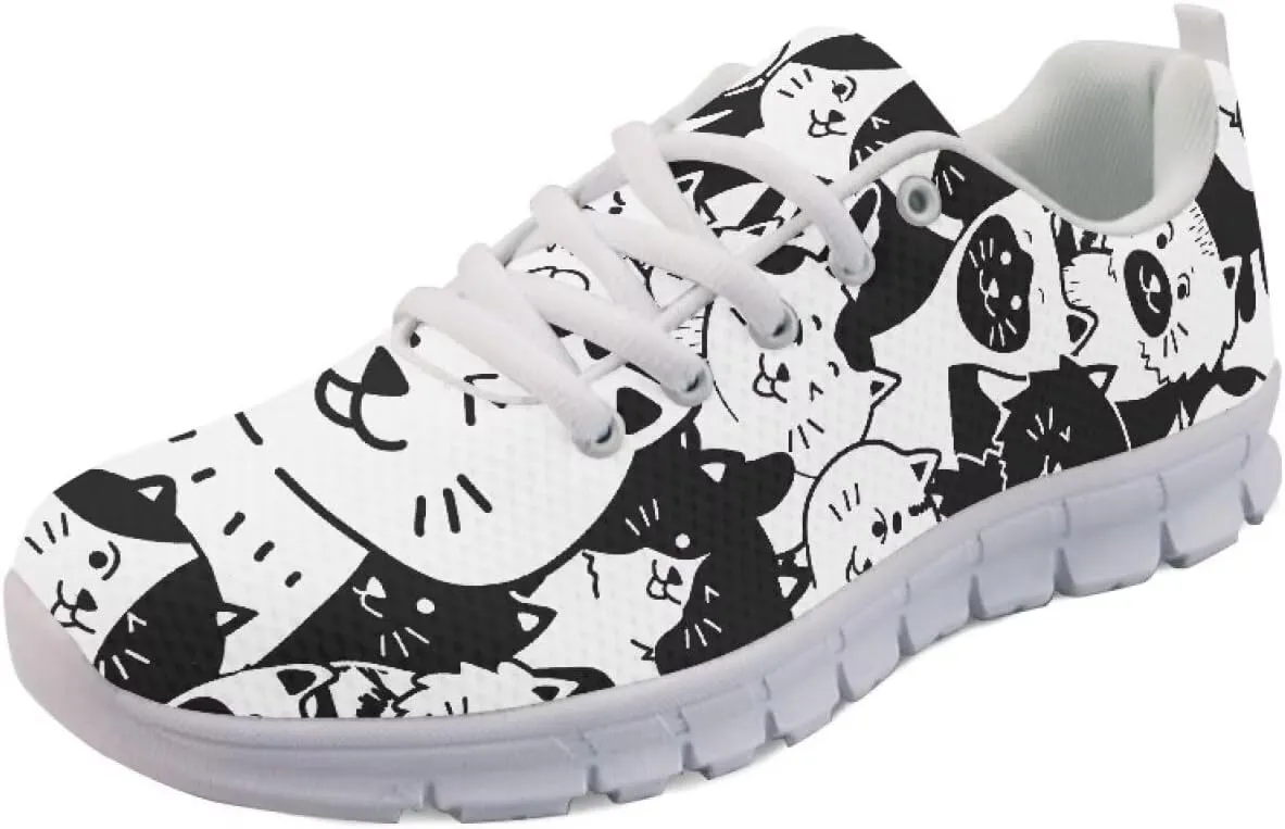 Shoes Women Casual Cozy Tennis Walking Athletic Sneakers Workout Lace-Up Breathable Lightweight Exercise Shoes for Ladies US 5-12