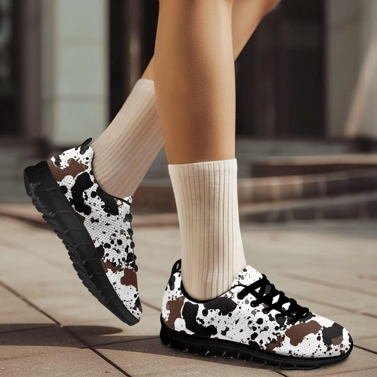 Shoes Women Cozy Low Cut Lace-Up Tennis Athletic Sneakers Breathable Workout Lightweight Outdoor Exercise Walking Shoes for Ladies US 5-12