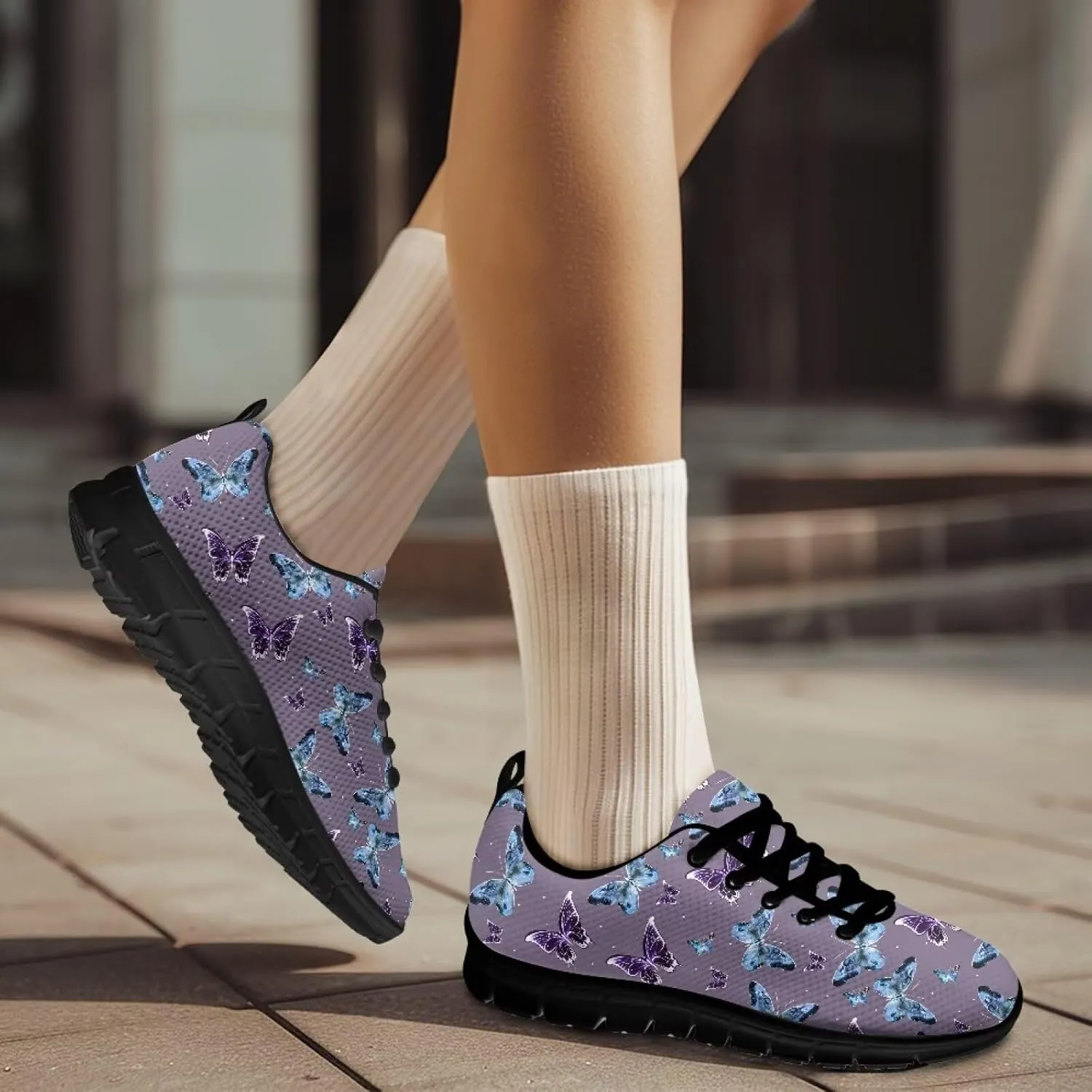 Shoes Women Flat Cozy Low Cut Lace-Up Tennis Sneakers Breathable Workout Lightweight Athletic Exercise Walking Shoes for Ladies US 5-12