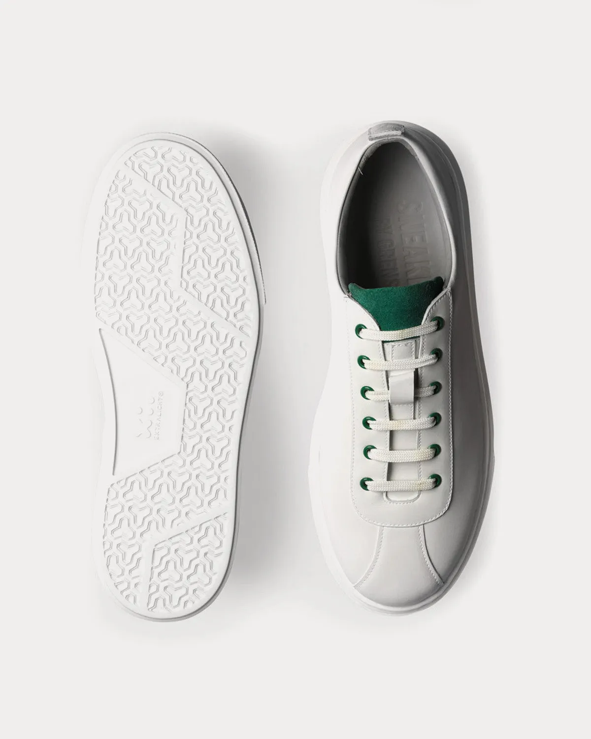 Sneaker 30 Leather White / Green Low Top Sneakers