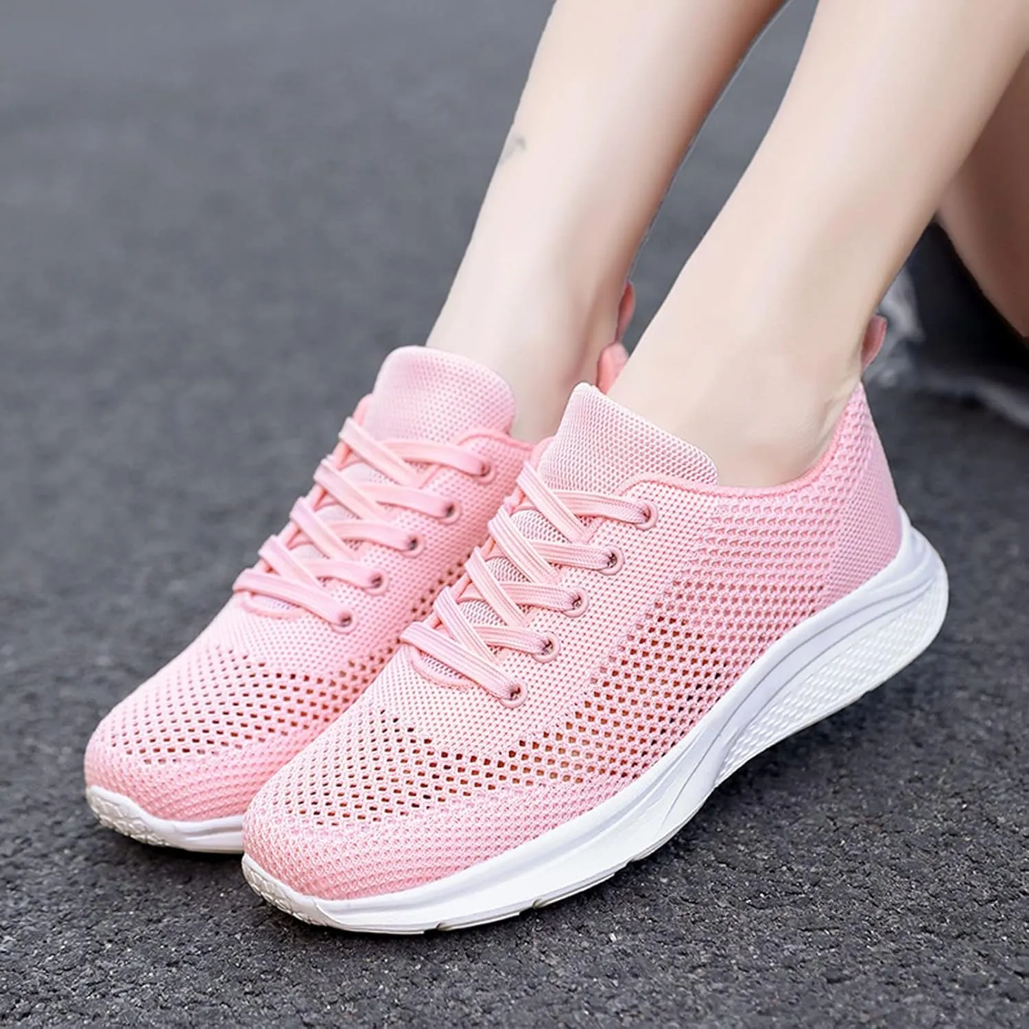 Sneakers for Women Running Shoes Fashion Walking Lace Up Womens Tennis Shoes Athletic Shoes Casual Shoes Sneakers Steel Toe Tennis Shoe Trainers Shoe