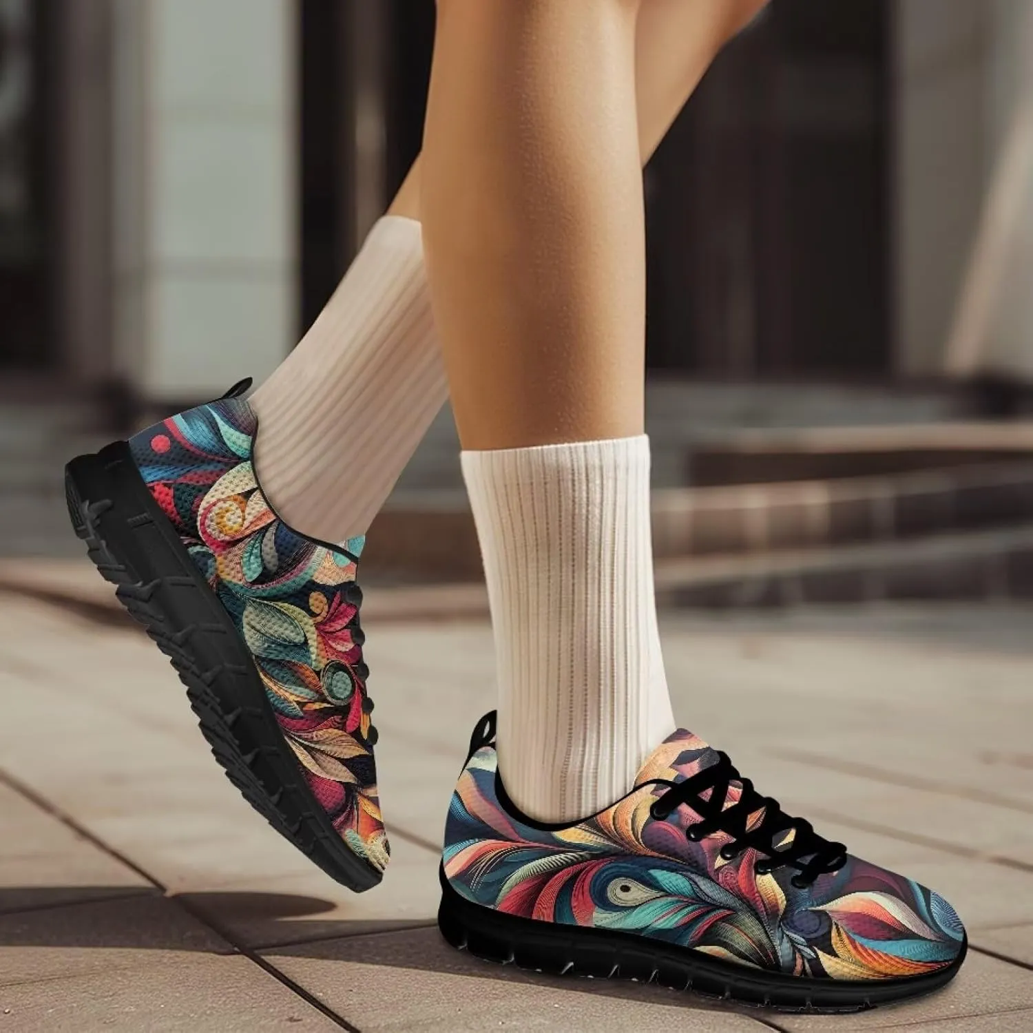 Sneakers Women Comfortable Breathable Non-Slip Tennis Hiking Workout Shoes for Women Holiday Running Sneakers US 5-12
