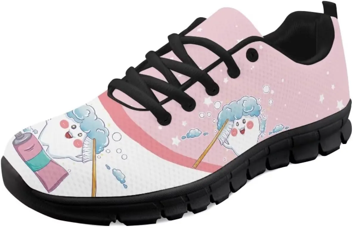 Sneakers Women Comfortable Non-Slip Tennis Hiking Shoes for Women Breathable Lace Up Workout Holiday Running Sneakers US 5-12