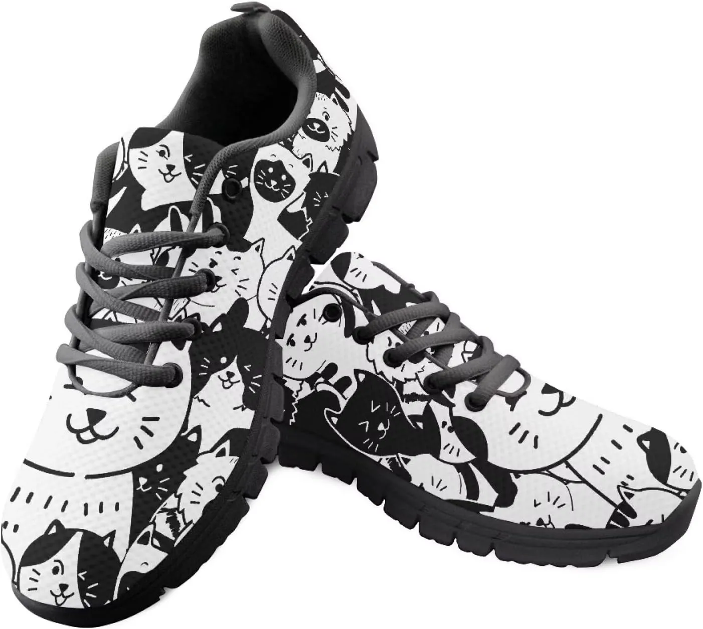 Sneakers Women Comfortable Non-Slip Tennis Hiking Shoes for Women Breathable Lace Up Workout Holiday Running Sneakers US 5-12