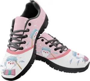 Sneakers Women Comfortable Non-Slip Tennis Hiking Shoes for Women Breathable Lace Up Workout Holiday Running Sneakers US 5-12