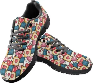 Sneakers Women Comfortable Non-Slip Tennis Hiking Shoes for Women Breathable Lace Up Workout Holiday Running Sneakers US 5-12