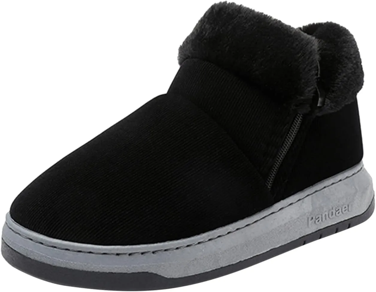 Snow Boots for Men Warm Faux Furry Lined Footwear Waterproof Outdoor Casual Winter Boots Non-Slip Lace Up Ankle Boots for Cold Weather Hiking Walking Boots