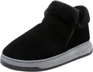 Snow Boots for Men Warm Faux Furry Lined Footwear Waterproof Outdoor Casual Winter Boots Non-Slip Lace Up Ankle Boots for Cold Weather Hiking Walking Boots