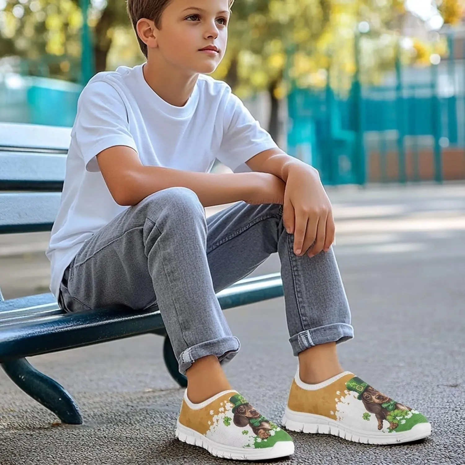St. Patrick's Day Kids Slip On Sneakers Cute Slip On Shoes for Girls and Boys