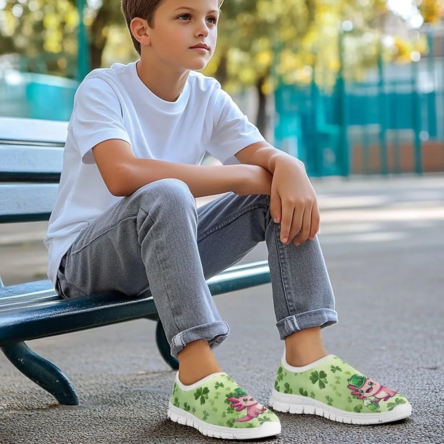 St. Patrick's Day Kids Slip On Sneakers Cute Slip On Shoes for Girls and Boys