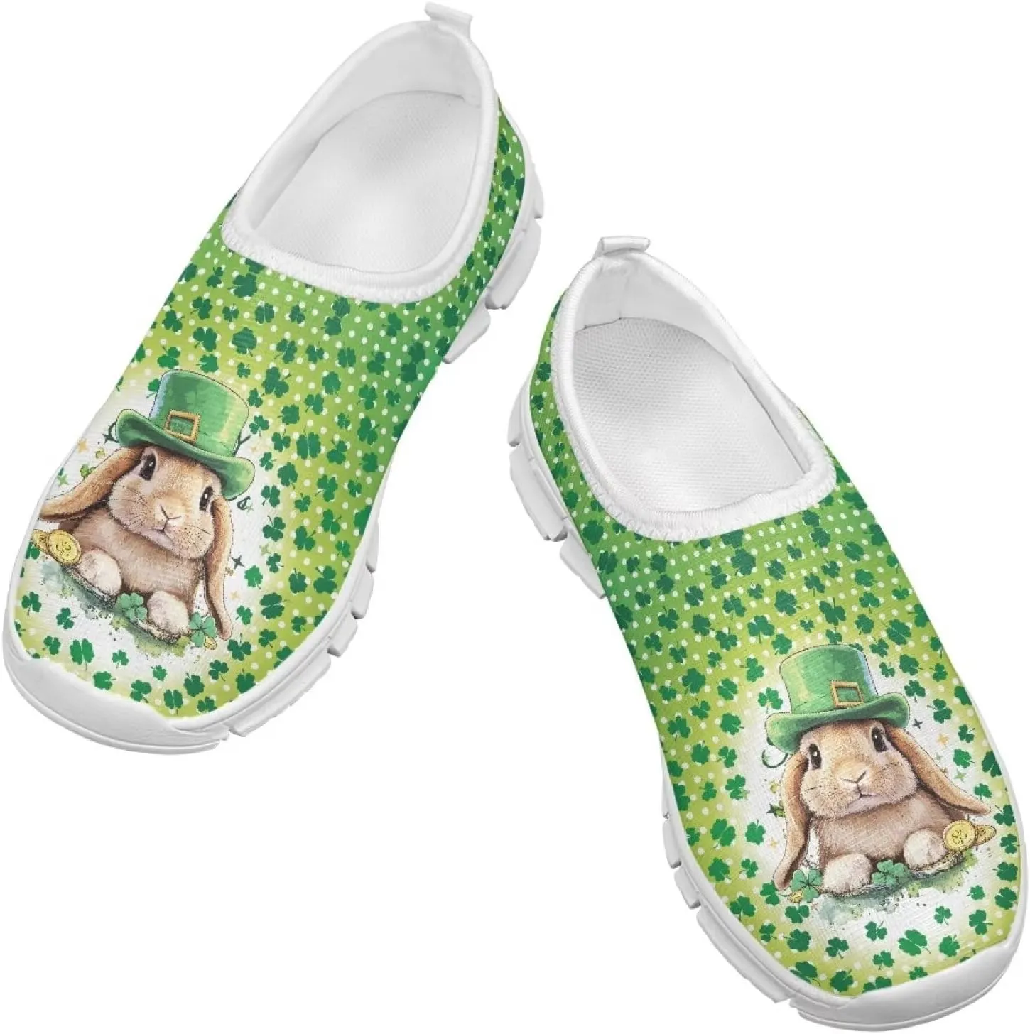 St. Patrick's Day Kids Slip On Sneakers Cute Slip On Shoes for Girls and Boys