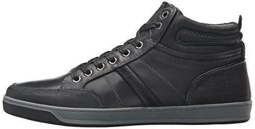 Steve Madden Men's Cartur Fashion Sneaker, Black Leather, 9 US/US Size Conversion M US