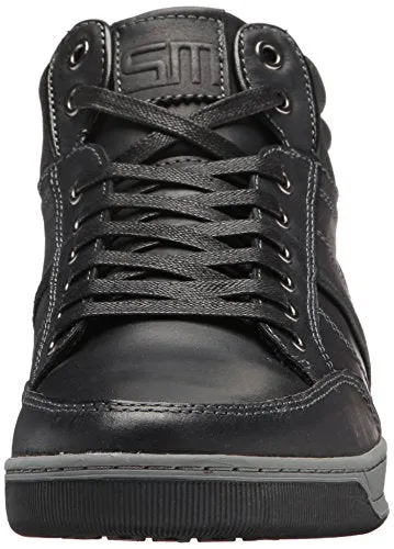 Steve Madden Men's Cartur Fashion Sneaker, Black Leather, 9 US/US Size Conversion M US