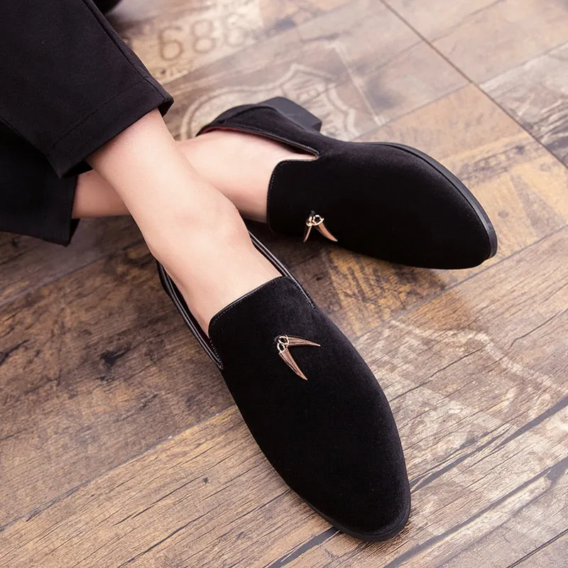 StylishSole™ - Men Velvet Flat Loafers