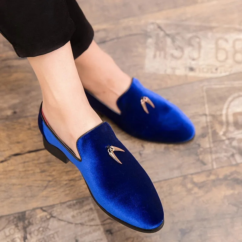 StylishSole™ - Men Velvet Flat Loafers