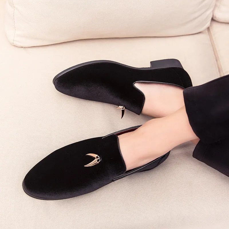 StylishSole™ - Men Velvet Flat Loafers