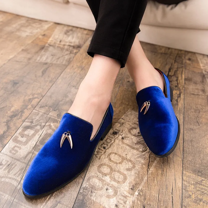StylishSole™ - Men Velvet Flat Loafers