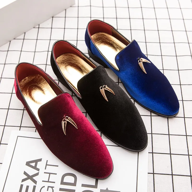 StylishSole™ - Men Velvet Flat Loafers