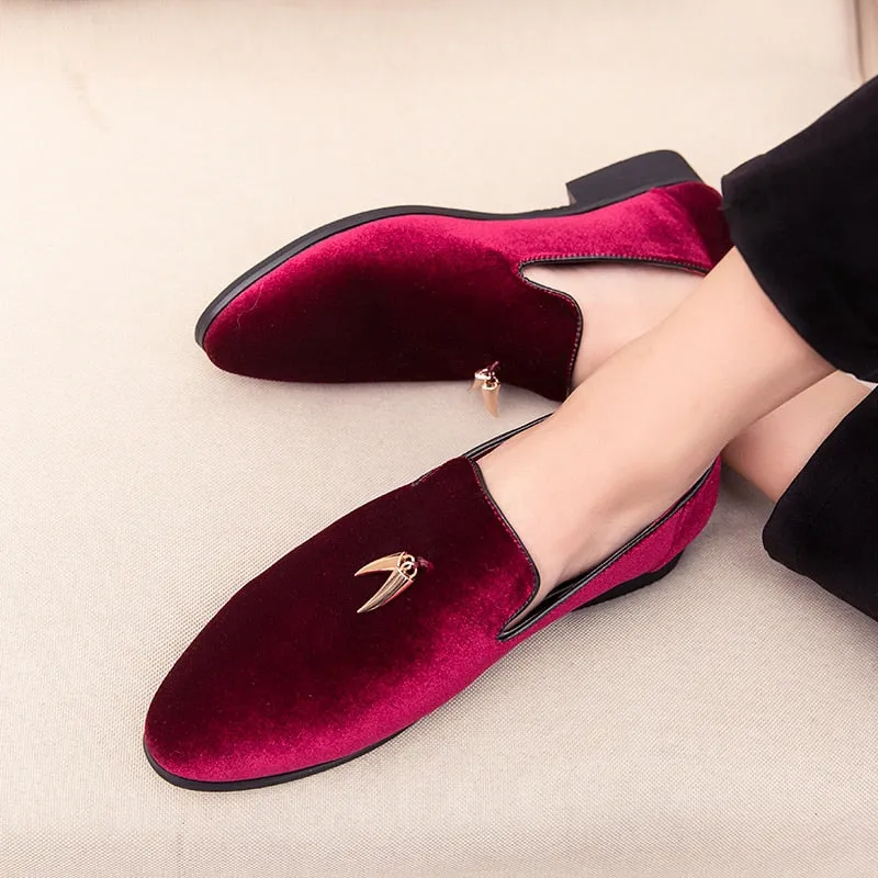 StylishSole™ - Men Velvet Flat Loafers