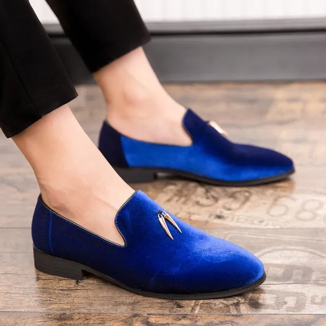 StylishSole™ - Men Velvet Flat Loafers