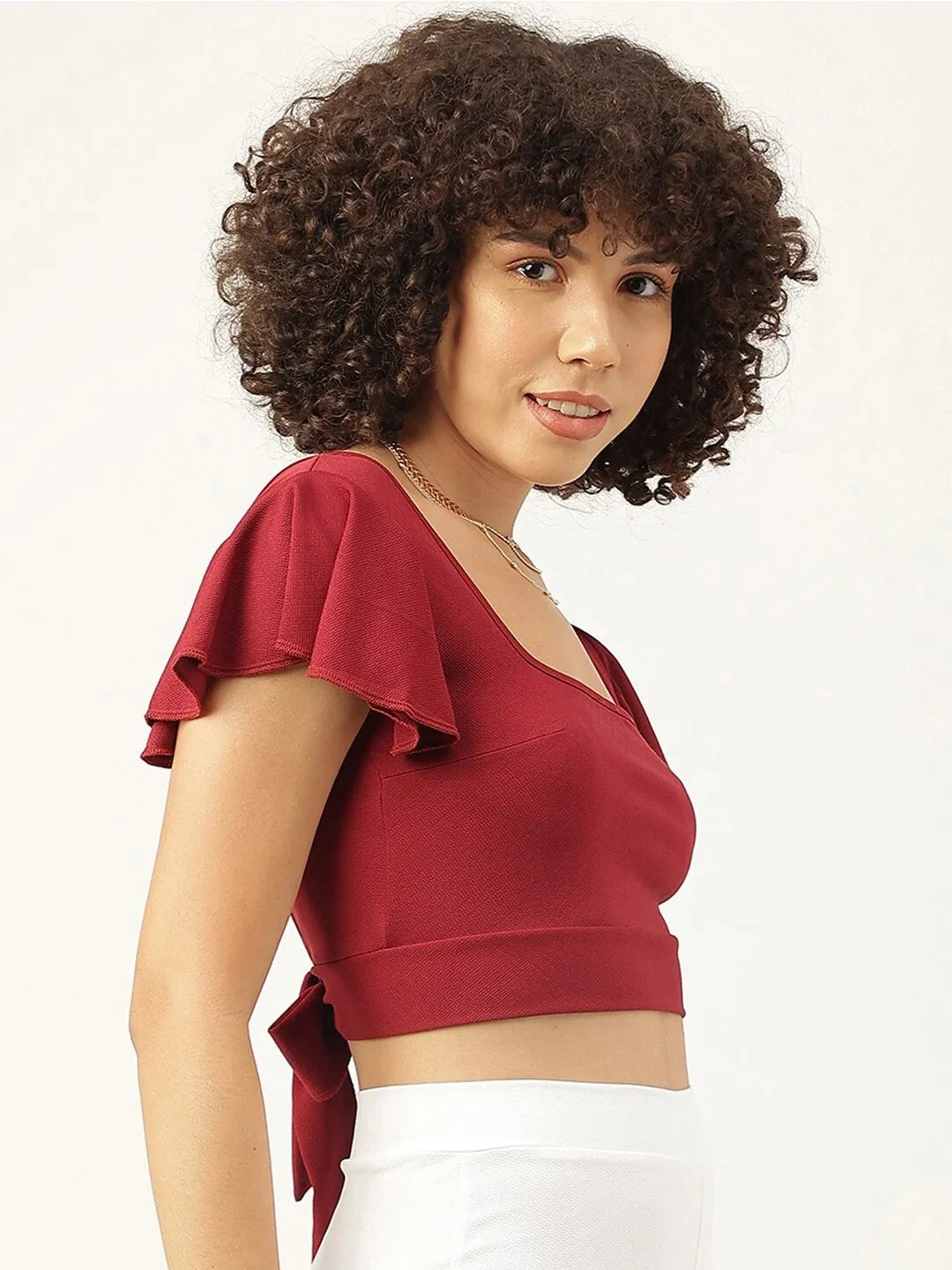 Sunny Confidence Tie-Back Halter Top