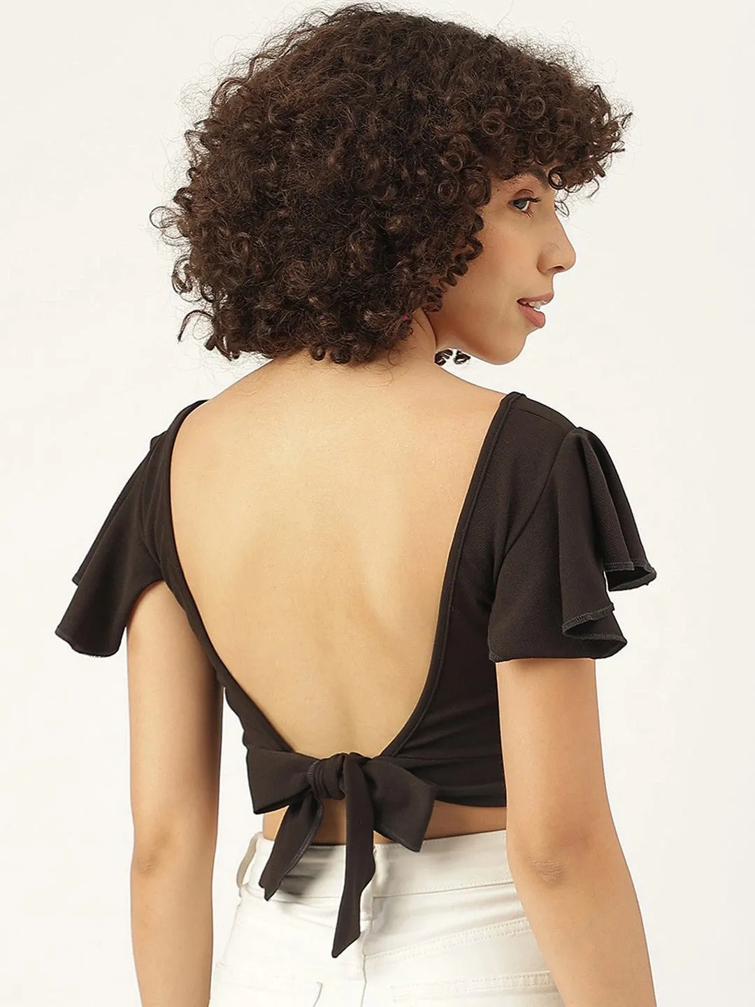 Sunny Confidence Tie-Back Halter Top