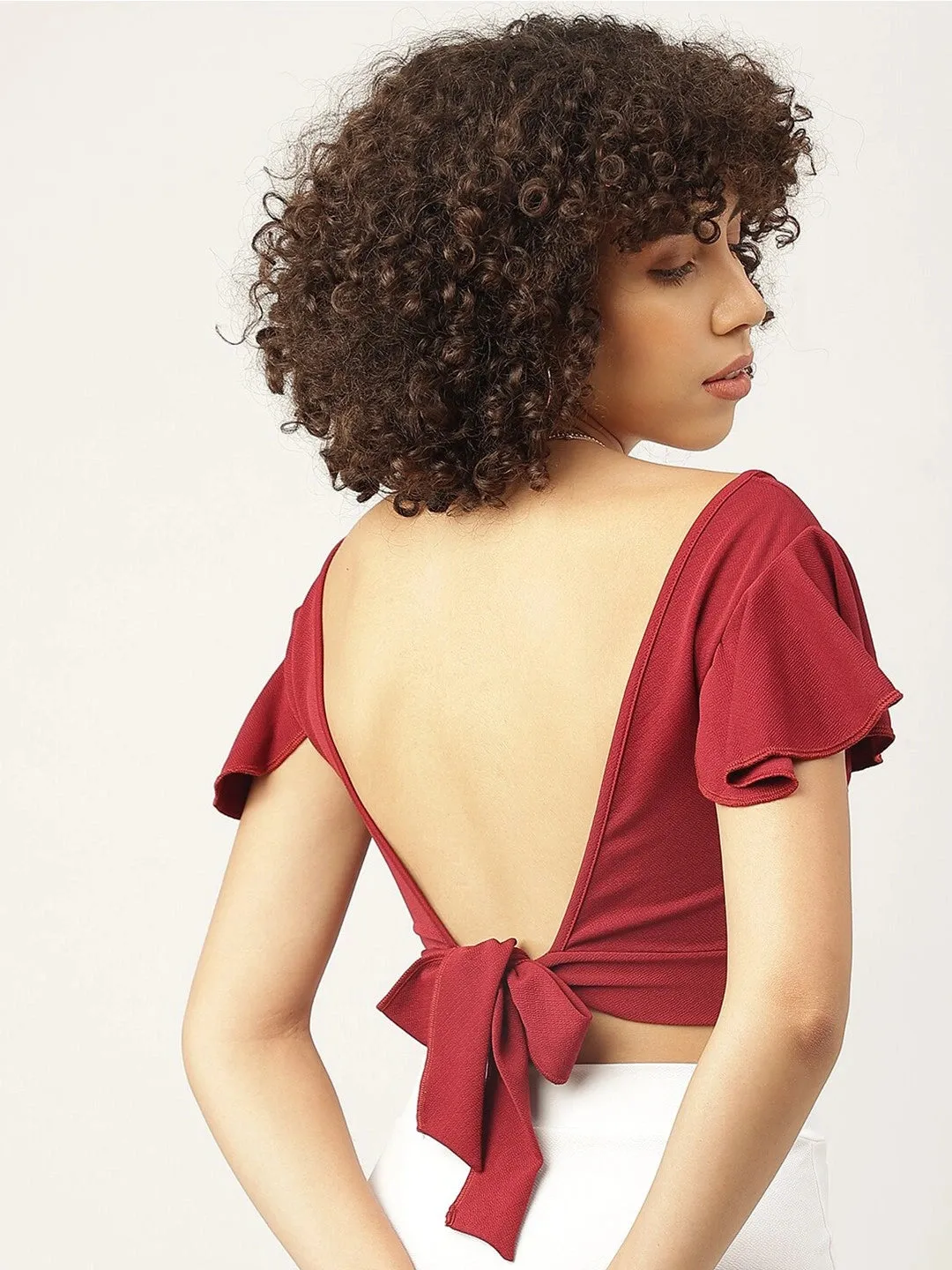 Sunny Confidence Tie-Back Halter Top