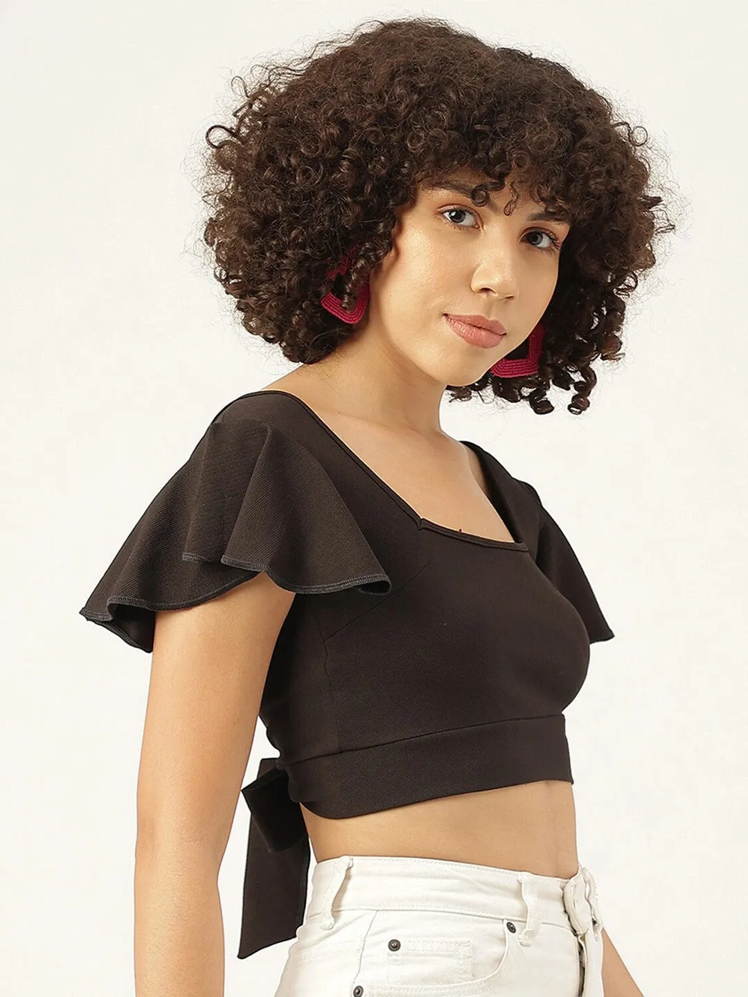 Sunny Confidence Tie-Back Halter Top