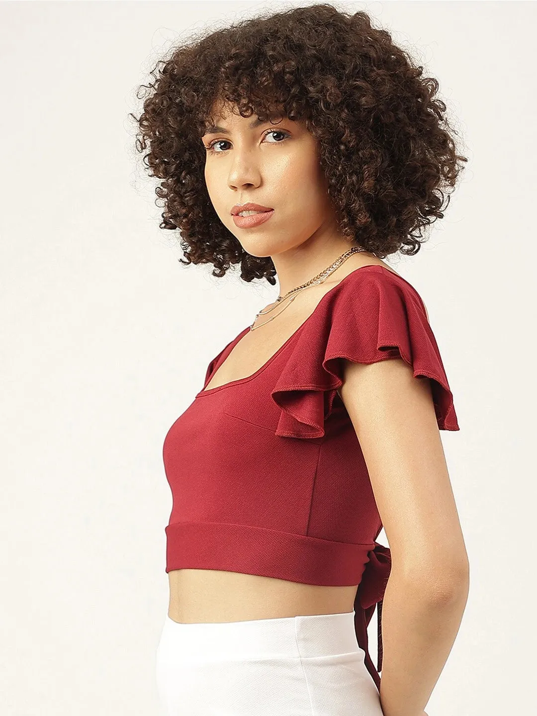 Sunny Confidence Tie-Back Halter Top