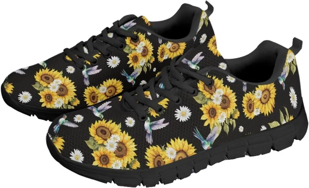 SYtrade Sneakers for Women Tennis Shoes Breathable Lightweight Walking Shoes Black Sole