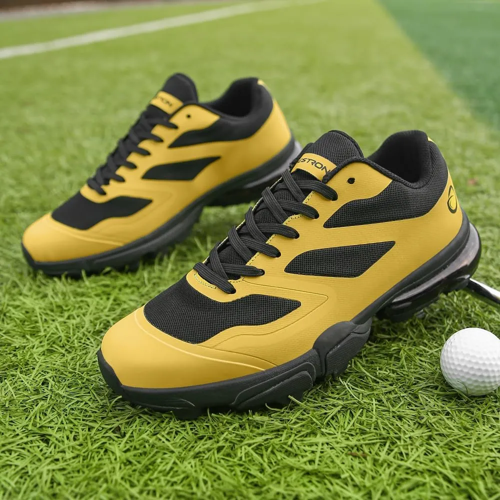 THESTRON New Men Golf Shoes 8 Spikes Professional Outdoor Golf Sport Sneaker for Men