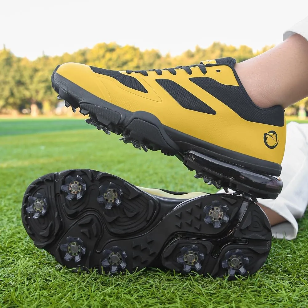 THESTRON New Men Golf Shoes 8 Spikes Professional Outdoor Golf Sport Sneaker for Men
