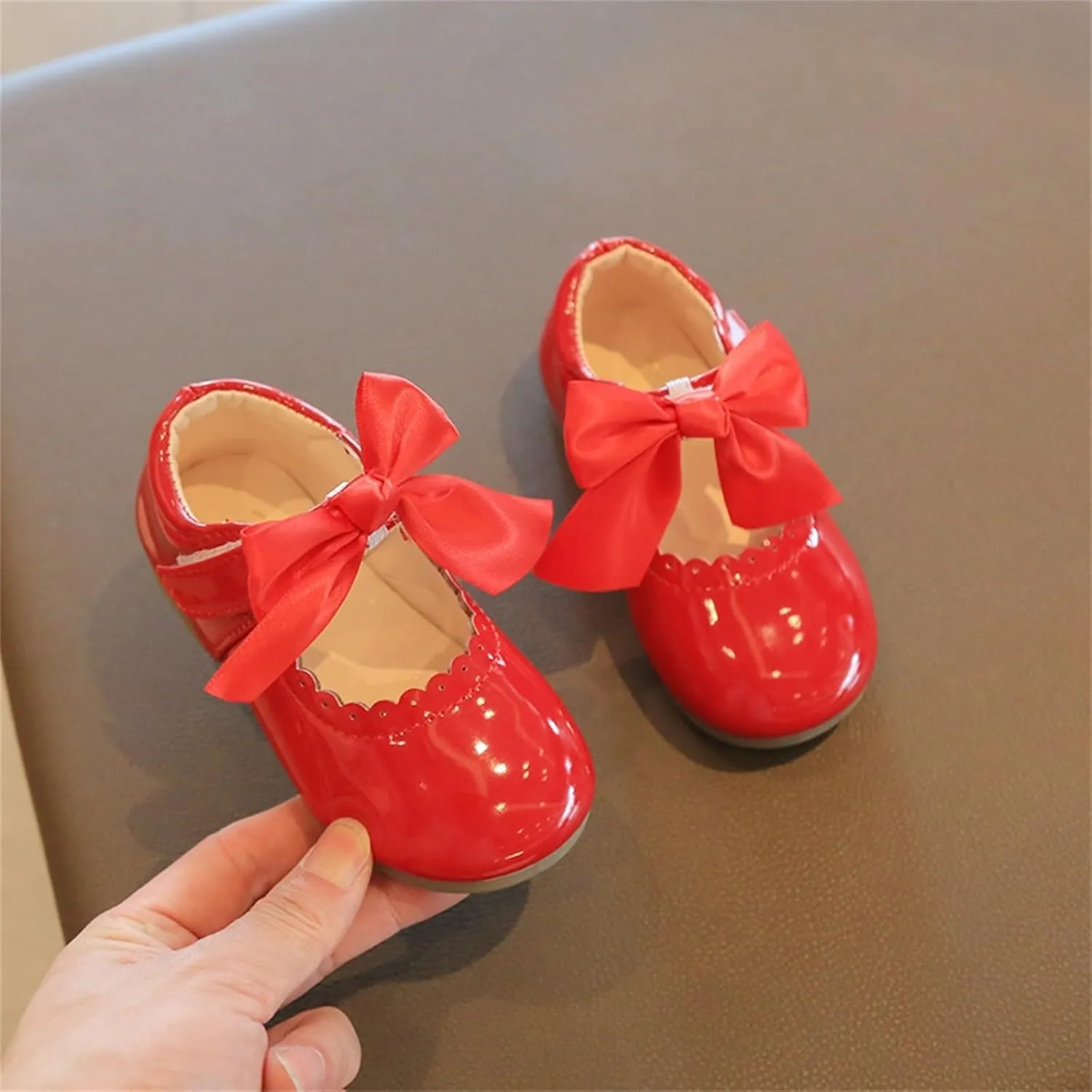 Toddler Little Girls Dress Ballet Mary Jane Bow Flat Shoes Flower Girl Dress Shoes Party School Shoes Toddler Shoes