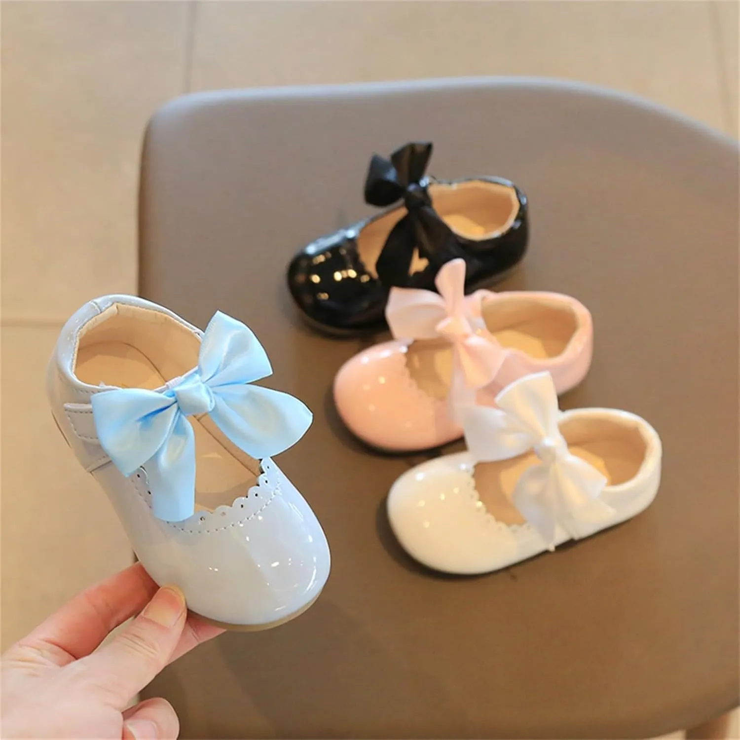 Toddler Little Girls Dress Ballet Mary Jane Bow Flat Shoes Flower Girl Dress Shoes Party School Shoes Toddler Shoes