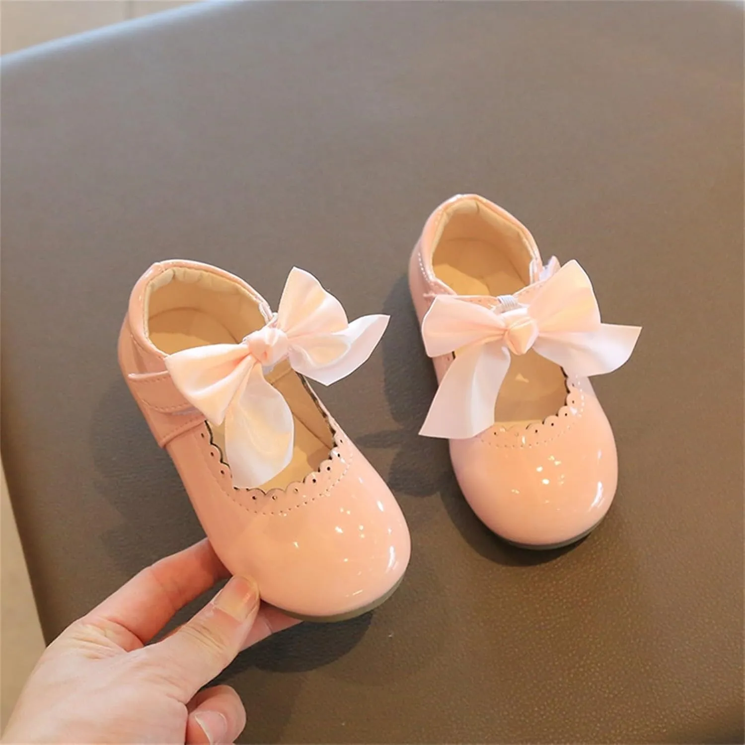 Toddler Little Girls Dress Ballet Mary Jane Bow Flat Shoes Flower Girl Dress Shoes Party School Shoes Toddler Shoes