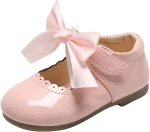 Toddler Little Girls Dress Ballet Mary Jane Bow Flat Shoes Flower Girl Dress Shoes Party School Shoes Toddler Shoes