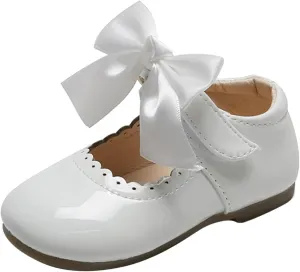 Toddler Little Girls Dress Ballet Mary Jane Bow Flat Shoes Flower Girl Dress Shoes Party School Shoes Toddler Shoes